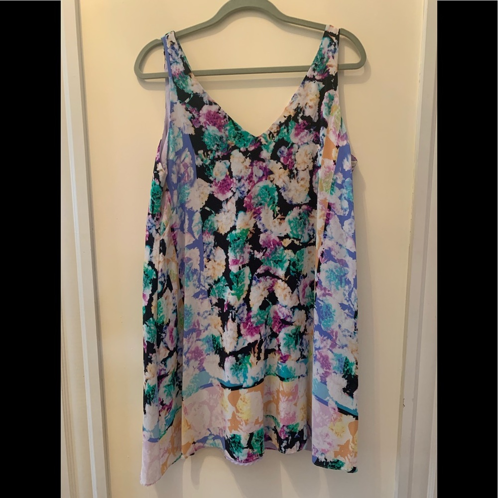 Nanette Lepore tie-dye sleeveless silk dress